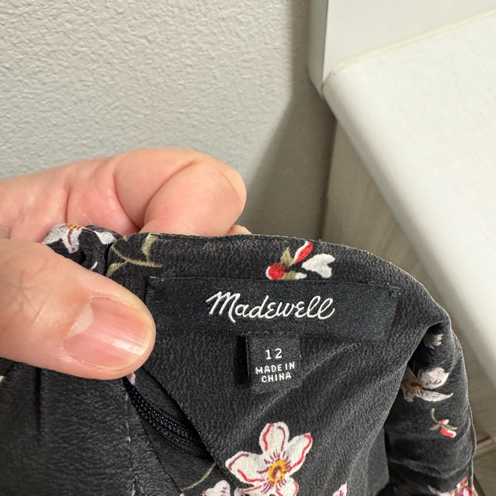 Madewell Black Floral Maxi Dress View 3